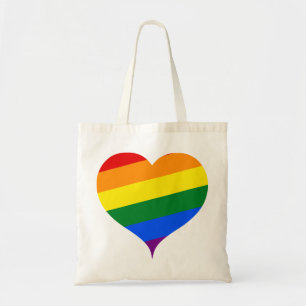 LGBTQのハートの虹 トートバッグ