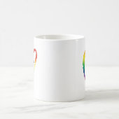LGBTQのプライドのコーヒー・マグの虹のハート コーヒーマグカップ (中央)
