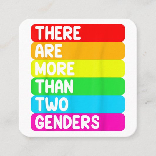 LGBTQのレインボーフラワーには男女が2つ以上ある スクエア名刺 (正面)