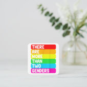 LGBTQのレインボーフラワーには男女が2つ以上ある スクエア名刺 (スタンド正面)