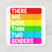 LGBTQのレインボーフラワーには男女が2つ以上ある スクエア名刺 (裏面)