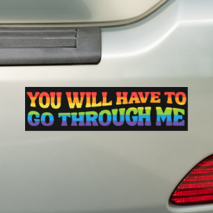 LGBTQの味方として私を通り抜けなさい バンパーステッカー