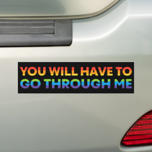 LGBTQの味方として私を通り抜けなさい バンパーステッカー