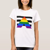 LGBTQの味方、友達と家族をサポートしよう Tシャツ (正面)
