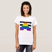 LGBTQの味方、友達や家族を応援しよう Tシャツ (正面フル)