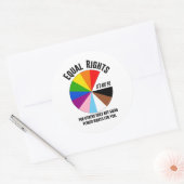 LGBTQの平等な権利はパイではない ラウンドシール (封筒)