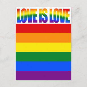 LGBTQの平等 愛 LGBT レインボーフラグ ゲイプライド ポストカード