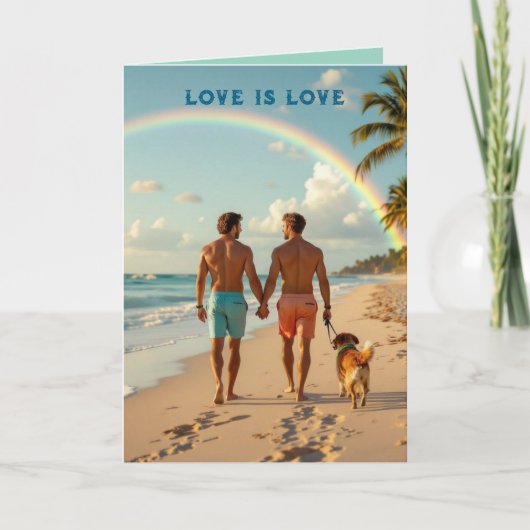 LGBTQの愛は愛です サンクスカード サンキューカード (正面)