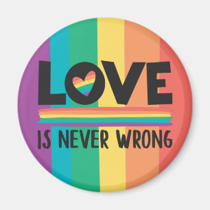 LGBTQの愛は決して間違いないゲイプライド月 マグネット