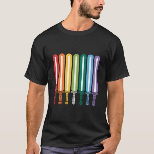 LGBTQの旗 ゲイプライド Tシャツ (正面)