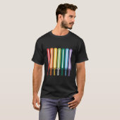 LGBTQの旗 ゲイプライド Tシャツ (正面フル)