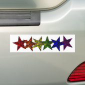 LGBTQの星のプライドの平等 バンパーステッカー (車上)