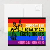 LGBTQの権利は人権ゲイプライド国旗 ポストカード (正面/裏面)