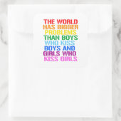 LGBTQの権利世界は大きな問題を抱えている スクエアシール (バッグ)