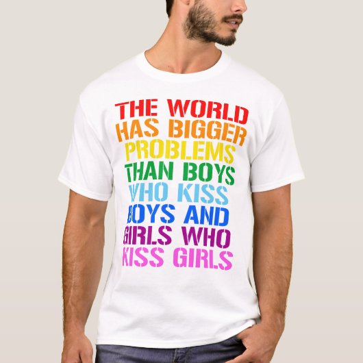 LGBTQの権利世界は大きな問題を抱えている Tシャツ (正面)