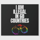 LGBTQの権利 – 68カ国で違法 – LGBT ラッピングペーパー (フラット)