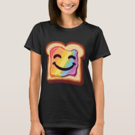 LGBTQの笑みを浮かべたトーストのスライス鮮やかはr Tシャツ