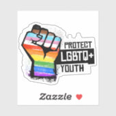 LGBTQの若者を守ろう シール (シート)