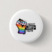 LGBTQの若者を守ろう 缶バッジ (正面)
