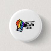 LGBTQの若者を守ろう 缶バッジ (正面)