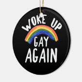 LGBTQの虹の贈り物が再びゲイ セラミックオーナメント (左)