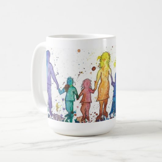 LGBTQの親のためのサポートは15のozのマグをからかいます コーヒーマグカップ (正面左)