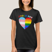 LGBTQの誇りを持ったLGBTQトランスジェンダー誇りを持ったモメスの誇りを持った対象 Tシャツ (正面)