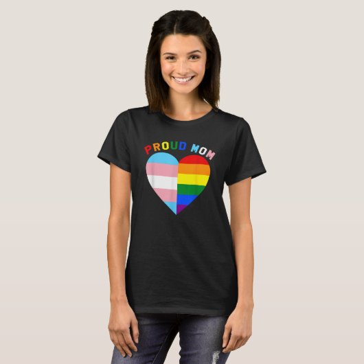 LGBTQの誇りを持ったLGBTQトランスジェンダー誇りを持ったモメスの誇りを持った対象 Tシャツ (正面フル)