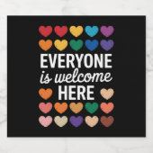 LGBTQは皆さん歓迎 ビールラベル (シングルラベル)