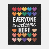 LGBTQは皆さん歓迎 フリースブランケット (正面)