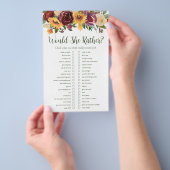 LGBTQひまわりフローラブライダルシャワーゲーム チラシ (ハンドル)