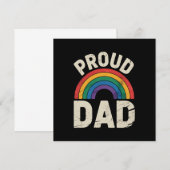 LGBTQを誇りに思う父 ゲイプライド LGBTQの味方 父の日 招待状 (正面/裏面)