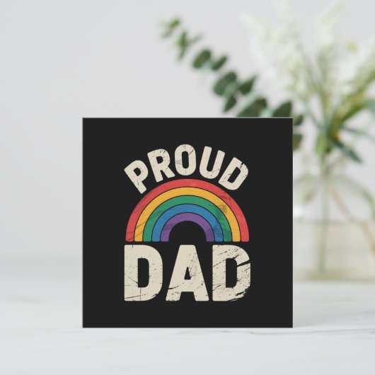 LGBTQを誇りに思う父 ゲイプライド LGBTQの味方 父の日 招待状 (スタンド正面)