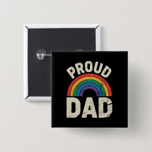 LGBTQを誇りに思う父 ゲイプライド LGBTQアライ 父の日 缶バッジ