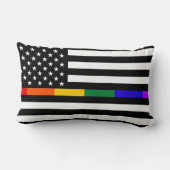 LGBTQアメリカン·フラグ ランバークッション (裏面)
