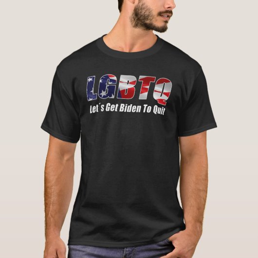 Lgbtqアメリカ国旗のプライド Tシャツ (正面)