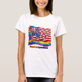 LGBTQアメリカ250プライドウィメンズTシャツ Tシャツ
