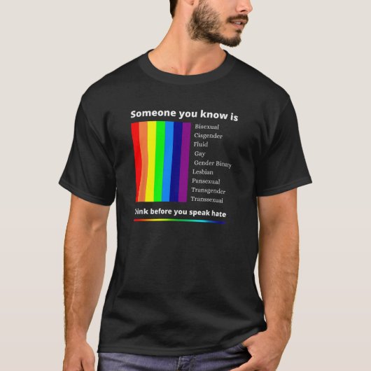 LGBTQアリーゲイプライドシャツレインボーフラグプライド2023 Tシャツ (正面)