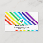 LGBTQアーティザンスモールビジネスレインボーストライプズ 名刺 (裏面)