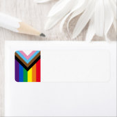 Lgbtqインクルーシブなレインボーゲイプライド空白の国旗の白 ラベル (インサイチュ)