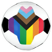 Lgbtqインクルーシブ虹色ダイバーシティゲイプライド国旗 サッカーボール (回転)