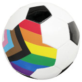 Lgbtqインクルーシブ虹色ダイバーシティゲイプライド国旗 サッカーボール (3/4)