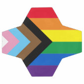 Lgbtqインクルーシブ虹色ダイバーシティゲイプライド国旗 サッカーボール (フラット)