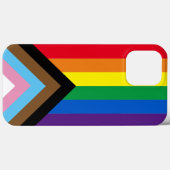 LGBTQインクルーシブ・ダイバーシティ・レインボーゲイプライド国旗 Case-Mate iPhoneケース (裏面 (横))