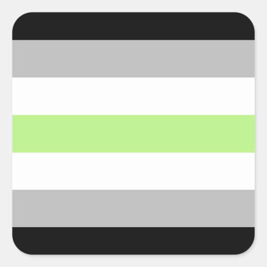 LGBTQエージェントプライド国旗 スクエアシール (正面)