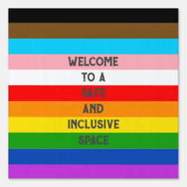 LGBTQカスタマイズ可能な進捗プライドフラッグ虹 アウトドアサイン