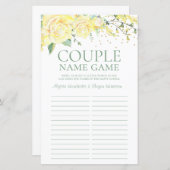 LGBTQカップル名ゲームイエローローズ (正面/裏面)