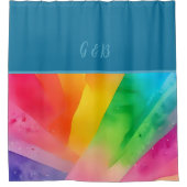 lgbtqカラフル虹 シャワーカーテン (正面)