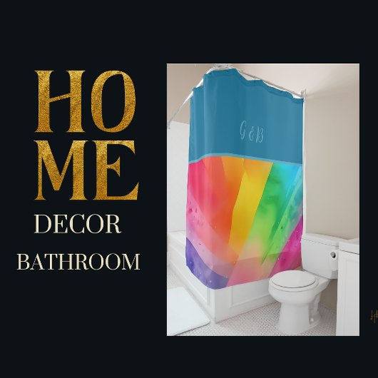 lgbtqカラフル虹 シャワーカーテン