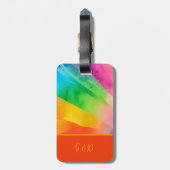 lgbtqカラフル虹 ラゲッジタグ (裏面縦)